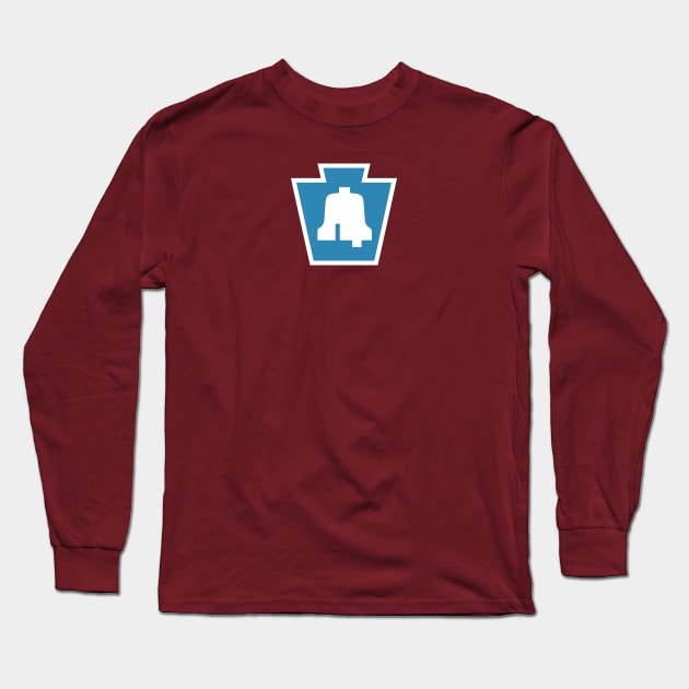 Phillies Keystone Liberty Bell Blue Long Sleeve T-Shirt by Louis Cook